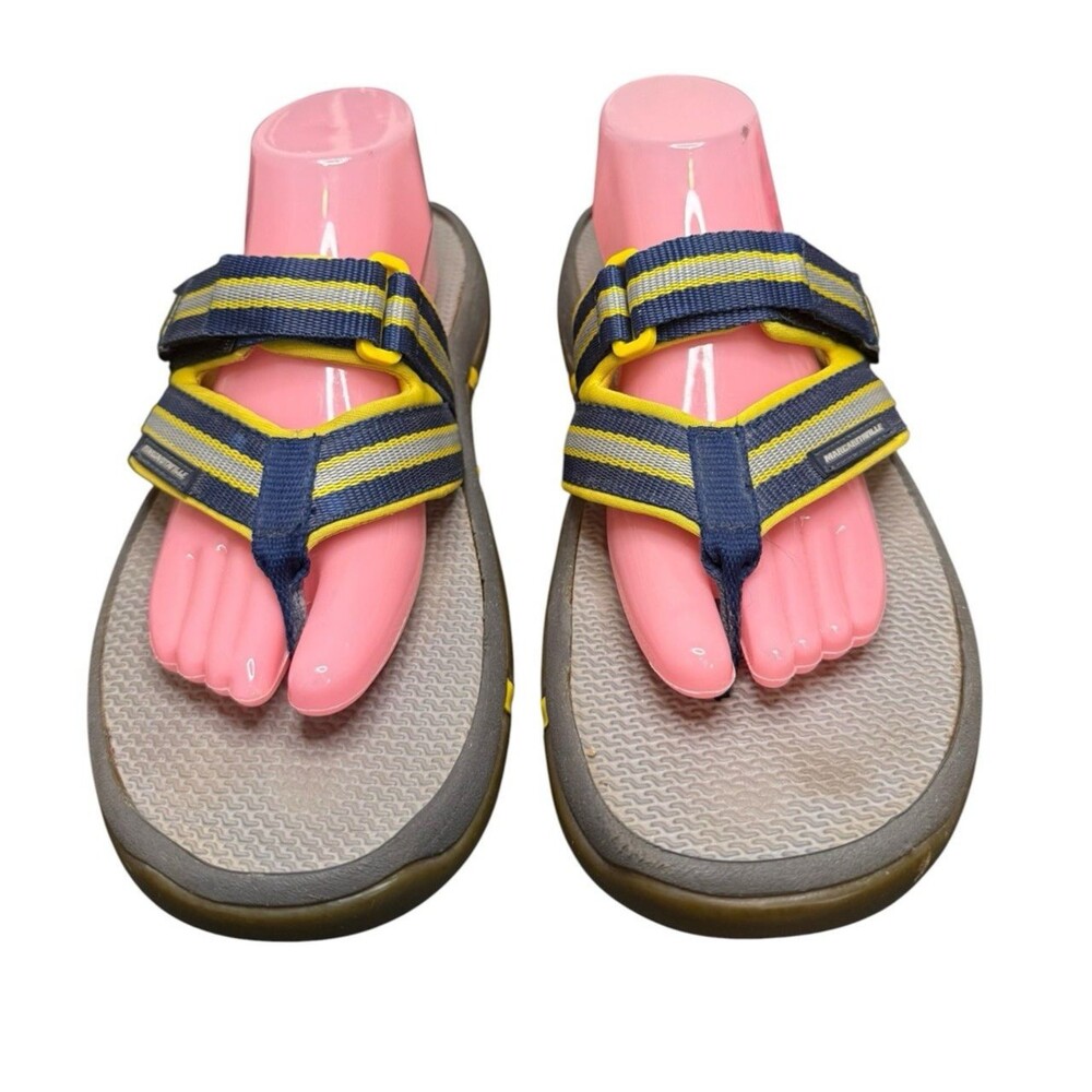 Margaritaville Sailabration Sandals Flip Flops Beach Pool Blue Yellow 12